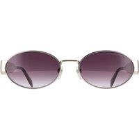 Marc Jacobs Women's Oval Palladium Violet Gradient MARC 806/S in Silver