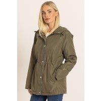 Klass. Women's Teddy Lined Hooded Jacket in Khaki | Size: Medium