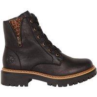 Rieker Women's 'Glaisdale' Lace Up Ankle Boots in Black | Size: 6