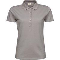 TEE JAYS Women's Luxury Stretch Short Sleeve Polo Shirt in Stone | Size: Medium