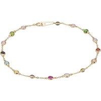 Latelita Women's Solid 14K Gold Rainbow Multi Gemstone Bracelet