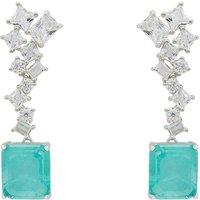Latelita Women's Diana Paraiba Tourmaline Drop Earrings Silver in Blue