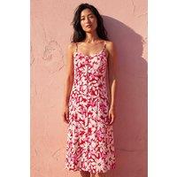 Roman Women's Petite Floral Strappy Dress in Pink | Size: 14