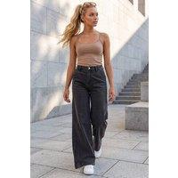 Dusk Women's Palazzo Jeans in Charcoal | Size: 10