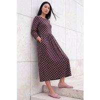 Roman Women's Polka Dot Print Pocket Dress in Brown | Size: 10