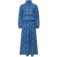 PixieGirl Women's Petite Check Shirt & Skirt Set in Blue | Size: 8