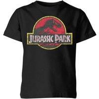 Zavvi Jurassic Park Logo Vintage Kids T-Shirt - Black | Size: YL