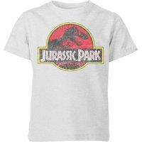 Zavvi Jurassic Park Logo Vintage Kids T-Shirt - Grey | Size: YL