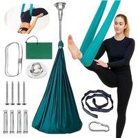 SPETLEK Yoga Hammock Set with Extension Straps & Carabiner Hooks in Green | Size: 0-12 m