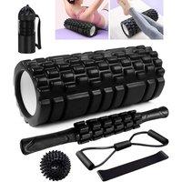 KORVIXA 6 IN 1 Muscle Foam Roller Set Massage Roller Stick in Black | Size: 0-1 m