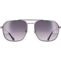 Police Men's Aviator Shiny Palladium Smoke Gradient SPLF64 Octane 1 in Silver