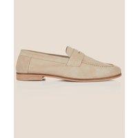 Silver Street London Men's Cornwall Suede Penny Loafer in Light Sand | Size: 11