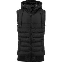Build Your Brand Men's Bubble Vest in Black | Size: Large