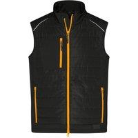 James and Nicholson Men's Hybrid Gilet in True Black | Size: Medium