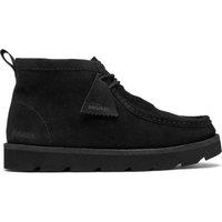 Clarks Men's Meare Walla Boot Black/Black Suede Ankle Boots, Wallabee, Lace Up in Black | Size: 7.5-Standard Fit