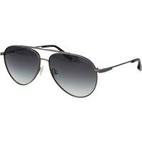 Trussardi Men's TSM3015 6202B Aviator Sunglasses in Dark Grey