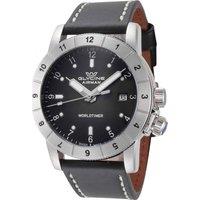 Glycine Men's GL1023 Worldtimer 42mm Quartz Watch in Black