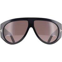 Tom Ford Men's Aviator Shiny Black Grey Light Mirror Bronson FT1044