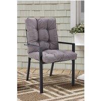 Living and Home 106cm W x 53cm D Short Button Tufted Dining Chair Cushion in Grey | Size: 106 cm W x 53 cm D