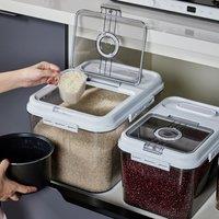 Living and Home 7.5KG/15KG Airtight Food Storage Container in White | Size: Small