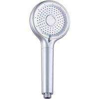 Living and Home G1/2 Handheld 6 Spray Modes High Pressure Shower Head with Filter in Silver