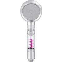 Living and Home G1/2 Handheld 3 Spray Modes High Pressure Shower Head with Filter in Silver