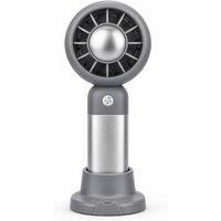 Dyzi Portable Handheld Mini Fan Rechargeable with Stand USB C 3 Speed in Grey