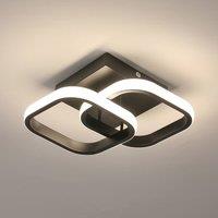Pheashine Modern Square LED Ceiling Light 22W (White/Black) 3000K Warm White in Black