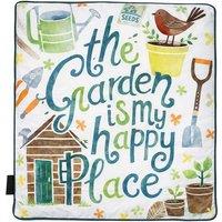 Peggy Wilkins Water Resistant Outdoor Garden Cushion Garden Happy Place | Size: 45 cm x 45 cm