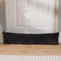OHS Fabric Door Draught Excluder Weather Seal Waffle Fleece Window Draft Insulation in Charcoal