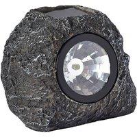 Smart Garden Products Solar Powered Rock Spotlight Garden Decor in Charcoal