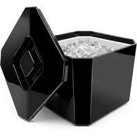 Chabrias Ltd 6 Litre Black Insulated Ice Bucket with Lid & Drainage Liner | Size: 6000ml
