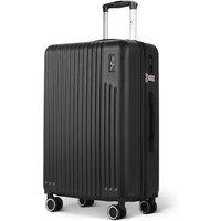Lugg Vacay 24inch Suitcase, ABS Hard Shell, TSA Lock (66.5 x 25.5 x 44cm) in Black | Size: 66.5 x 25.5 x 44 cm