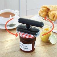 Basilico Twisting Jar Opener, Ratchet Mechanism, Adjusts to 9cm Lids in Black
