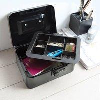 Clarsen Steel Cash Box with 3 Digit Combination Lock in Black