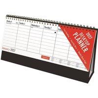 MANTRARAJ 2027 Calendar Desktop Weekly Planner Calendar Wiro Bound Planner in Black