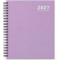 MANTRARAJ 2027 Diary A5 Size Wiro Week to View Bright Diary Planner Organizer in Lilac