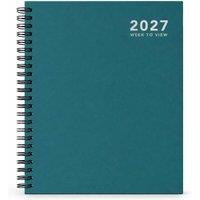 MANTRARAJ 2027 Diary A5 Size Wiro Week to View Bright Diary Planner Organizer in Green