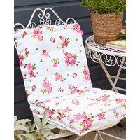 Dibor Set of 2 Vintage Pink Floral Print Indoor Outdoor Chair Seat Pad Garden Furniture Box Cushions L40cm x W40cm | Size: 40 cm x 40 cm