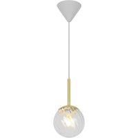 Nordlux Chisell Pendant Light Brass Metal E14 Mains 15cm in Gold