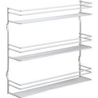 Metaltex Pepito 3-Tier Wall Mount Spice Rack Kitchen Organizer in Silver