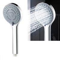 VOGREX 5 Mode Shower Head Bath High Pressure LARGE Chrome in Silver