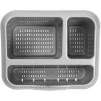 SPETLEK Plastic Large Kitchen Sink Tidy Organiser silver
