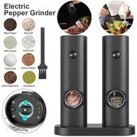 SPETLEK 2x Electric Salt & Pepper Grinder in Black
