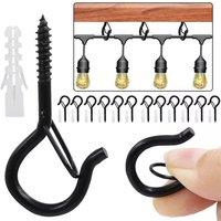 SPETLEK Screw-in Hooks Q-Hanger Hook Screw for Outdoor in Black | Size: 100 cm