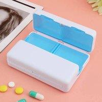 SPETLEK 7Grids Magnetic Pill Box Portable Pills Organizer Case Weekly in Blue | Size: Large