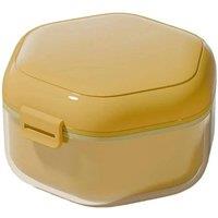SPETLEK Case Orthodontic Teeth Box Portable 2 Layer Denture Yellow | Size: Large