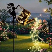 KORVIXA Solar Watering Can 90 LED String Light in Brown | Size: 0.6m2