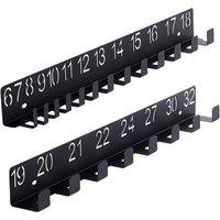 FLAVORA 2pcs/Set Wall Mounted Wrench Holder Screw Organizer in Black | Size: 500mm