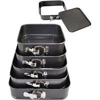 SPETLEK SET OF 5 CAKE BAKING BAKE TIN TRAY in Black
